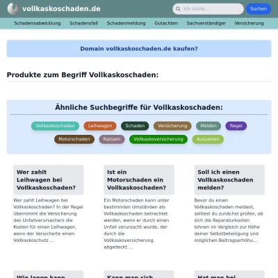 Screenshot vollkaskoschaden.de