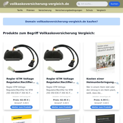 Screenshot vollkaskoversicherung-vergleich.de