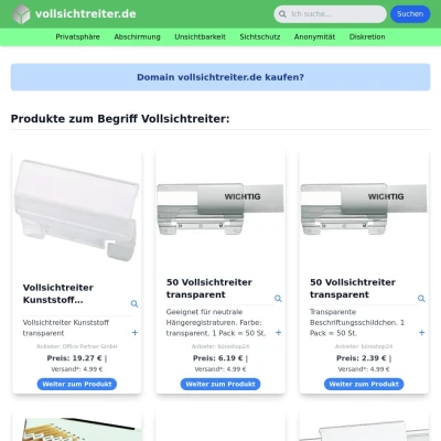 Screenshot vollsichtreiter.de