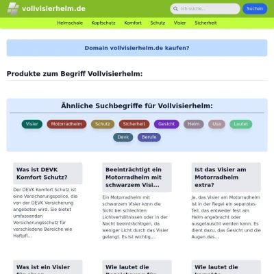 Screenshot vollvisierhelm.de