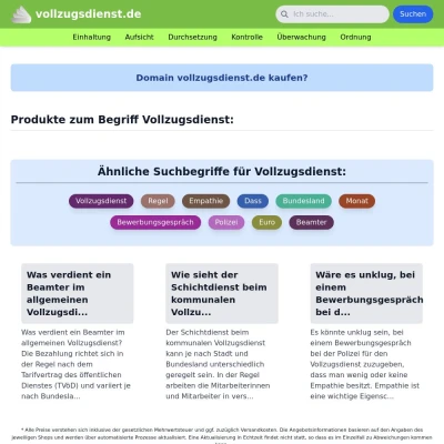 Screenshot vollzugsdienst.de