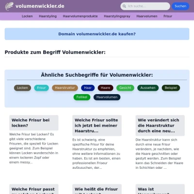 Screenshot volumenwickler.de