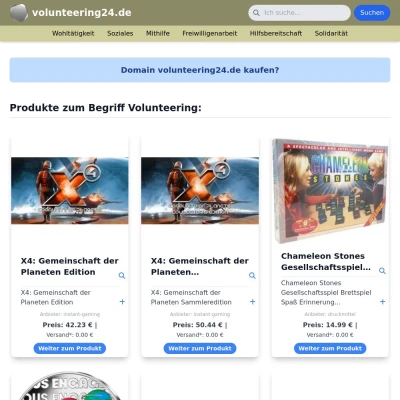 Screenshot volunteering24.de