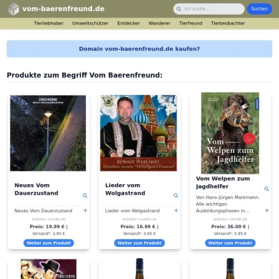 Screenshot vom-baerenfreund.de