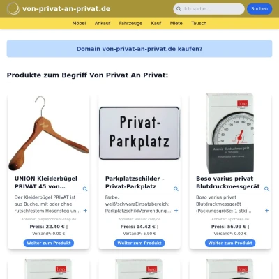 Screenshot von-privat-an-privat.de