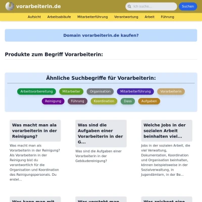 Screenshot vorarbeiterin.de