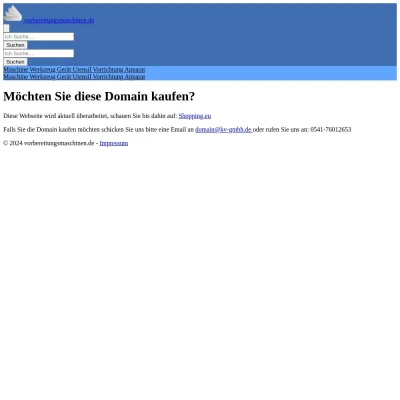 Screenshot vorbereitungsmaschinen.de