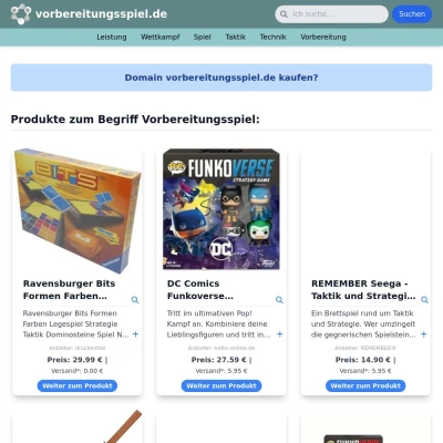 Screenshot vorbereitungsspiel.de