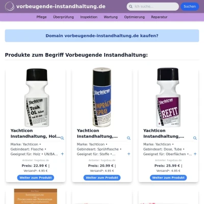 Screenshot vorbeugende-instandhaltung.de