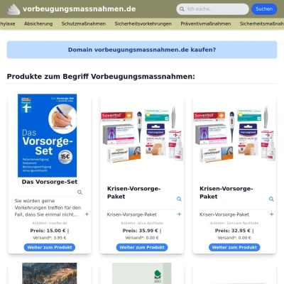 Screenshot vorbeugungsmassnahmen.de