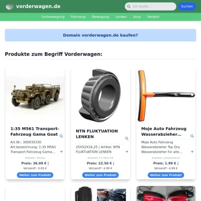 Screenshot vorderwagen.de