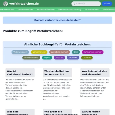 Screenshot vorfahrtzeichen.de