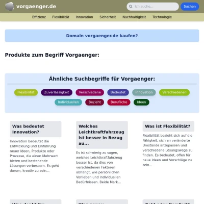 Screenshot vorgaenger.de