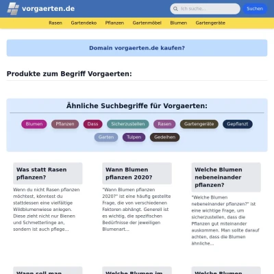 Screenshot vorgaerten.de