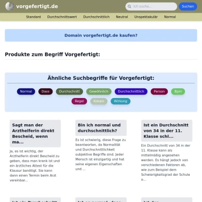 Screenshot vorgefertigt.de