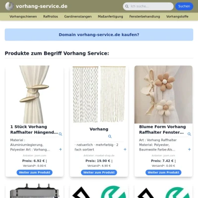 Screenshot vorhang-service.de