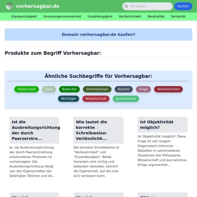 Screenshot vorhersagbar.de