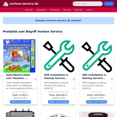 Screenshot vorlese-service.de
