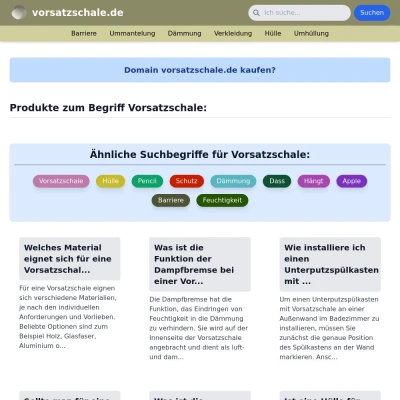 Screenshot vorsatzschale.de