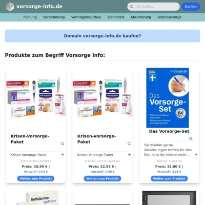 Screenshot vorsorge-info.de