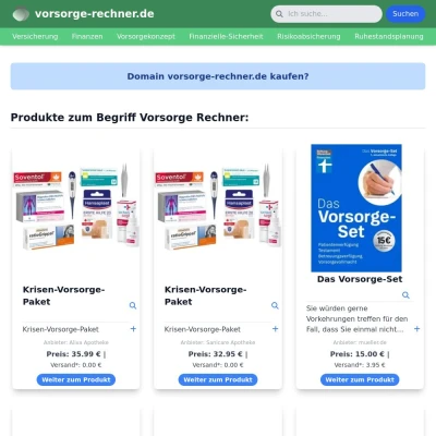 Screenshot vorsorge-rechner.de