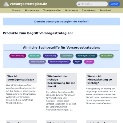 Screenshot vorsorgestrategien.de