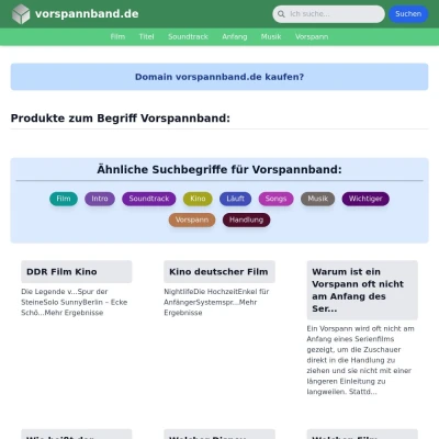 Screenshot vorspannband.de