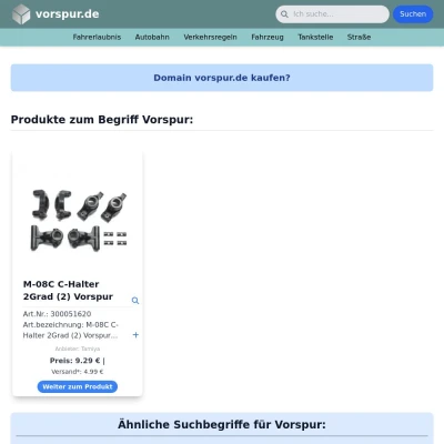 Screenshot vorspur.de