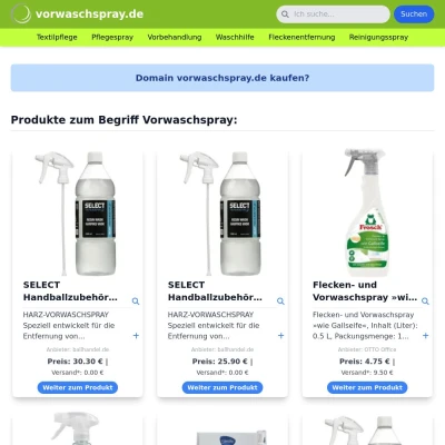 Screenshot vorwaschspray.de