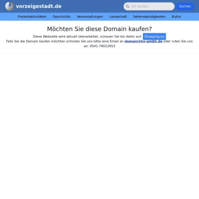 Screenshot vorzeigestadt.de