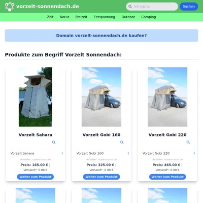 Screenshot vorzelt-sonnendach.de