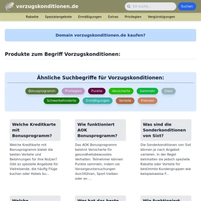 Screenshot vorzugskonditionen.de