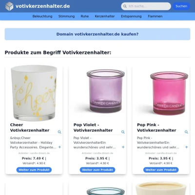 Screenshot votivkerzenhalter.de