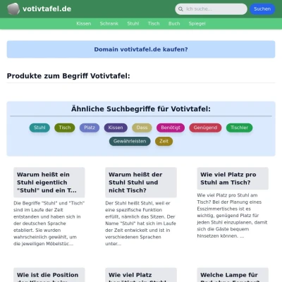 Screenshot votivtafel.de