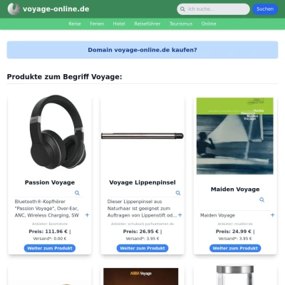 Screenshot voyage-online.de