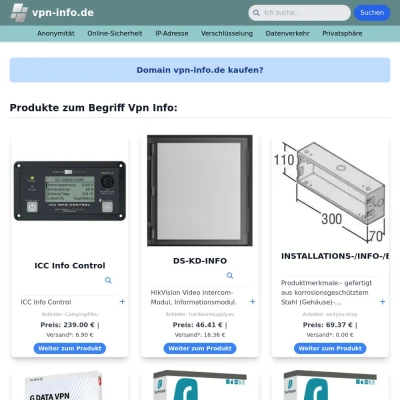 Screenshot vpn-info.de