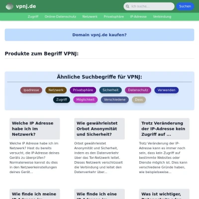 Screenshot vpnj.de