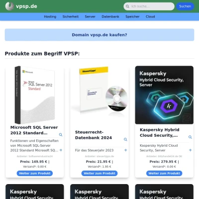 Screenshot vpsp.de