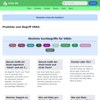 Screenshot vrea.de