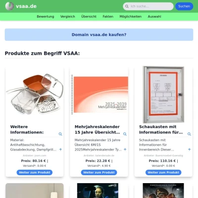 Screenshot vsaa.de