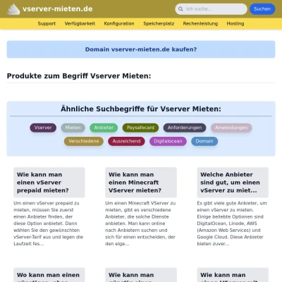 Screenshot vserver-mieten.de