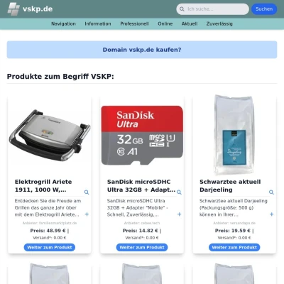 Screenshot vskp.de