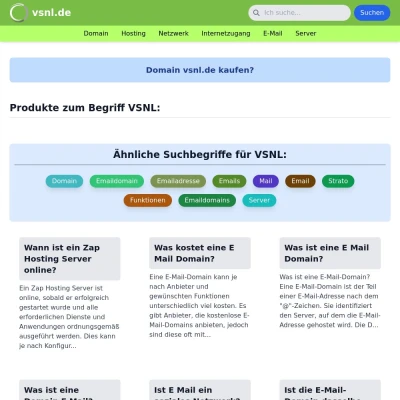 Screenshot vsnl.de