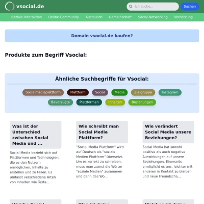 Screenshot vsocial.de