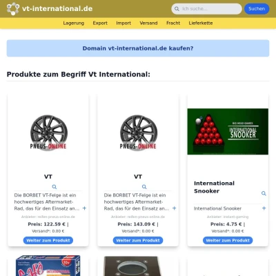 Screenshot vt-international.de