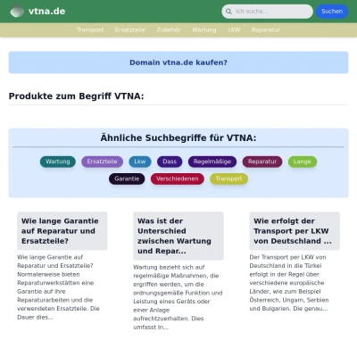 Screenshot vtna.de