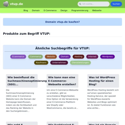 Screenshot vtup.de