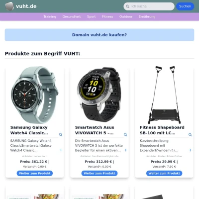 Screenshot vuht.de