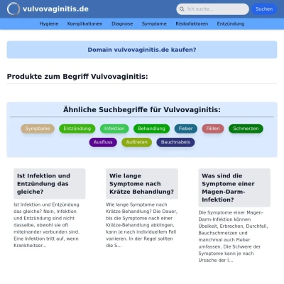 Screenshot vulvovaginitis.de