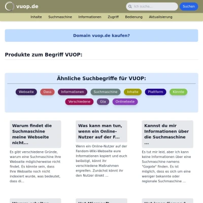 Screenshot vuop.de